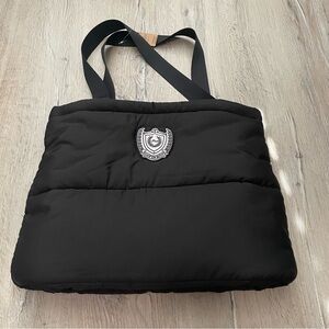 PINK Victoria's Secret Black Puffer Tote Bag